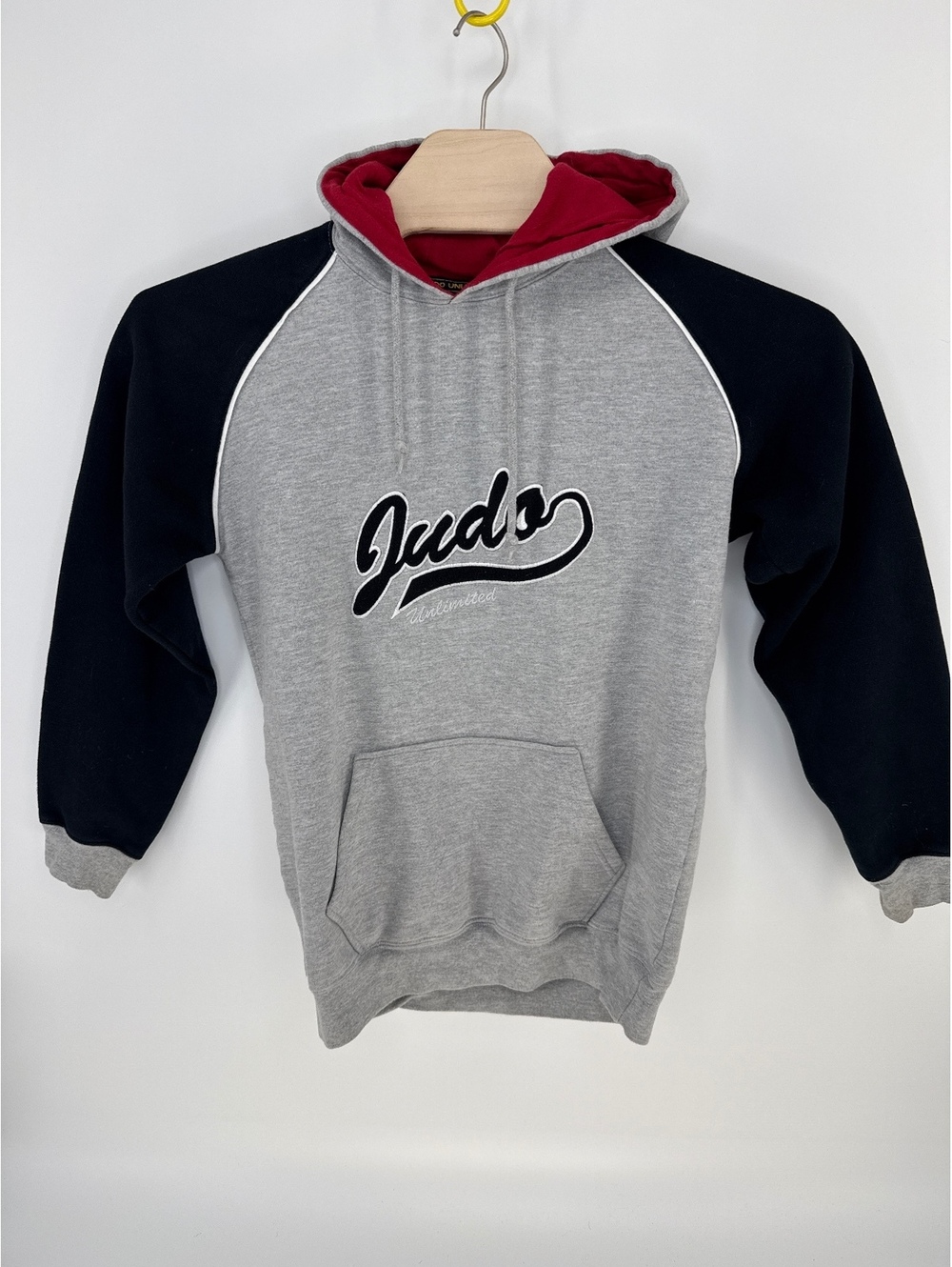 Judo Unlimited XS Grey, Black, and Red Hoodie Sweatshirt